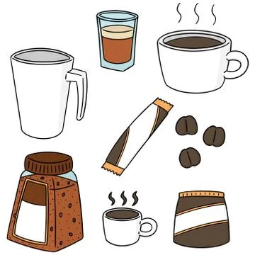 Vector set of coffee Stock Illustration