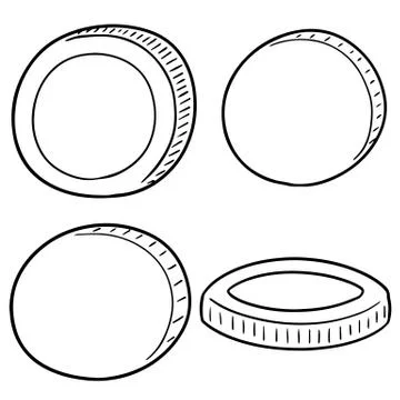 Vector set of coins Stock Illustration