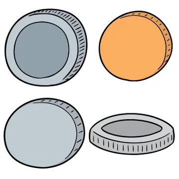 Vector set of coins Stock Illustration
