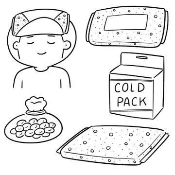 Vector set of cold pack Stock Illustration