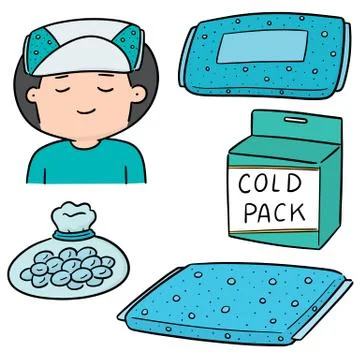 Vector set of cold pack Stock Illustration