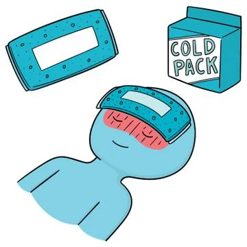 Vector set of cold pack Stock Illustration