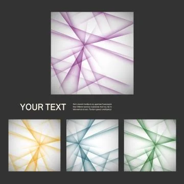 Vector set color line elements Illustrazione stock