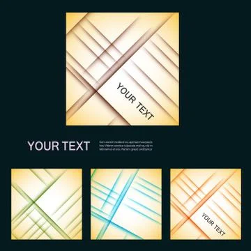 Vector set color line elements Illustrazione stock