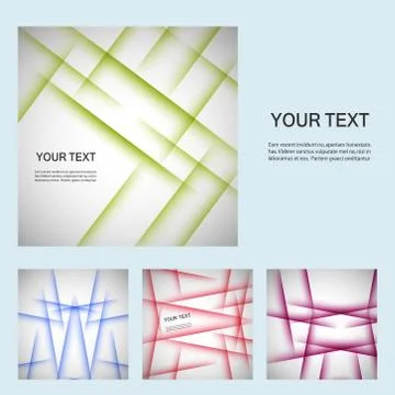 Vector set color line elements Illustrazione stock