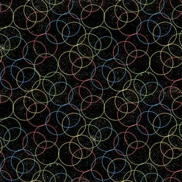 Vector set of colored balls line background element texture design seamless Stock Illustration