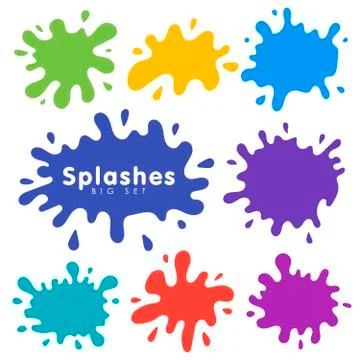 Vector set of colored blots on the white background Stock-Illustration