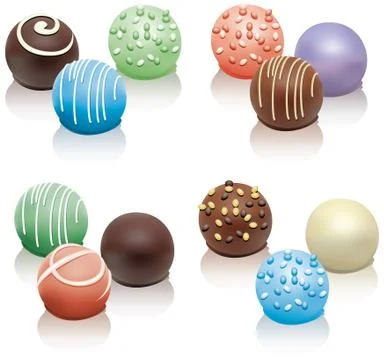 Vector set of colorful candies Stock Illustration