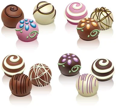 Vector set of colorful candies Stock Illustration
