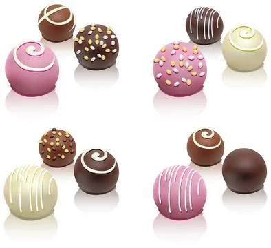 Vector set of colorful candies Stock Illustration