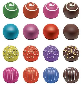 Vector set of colorful candies Stock Illustration