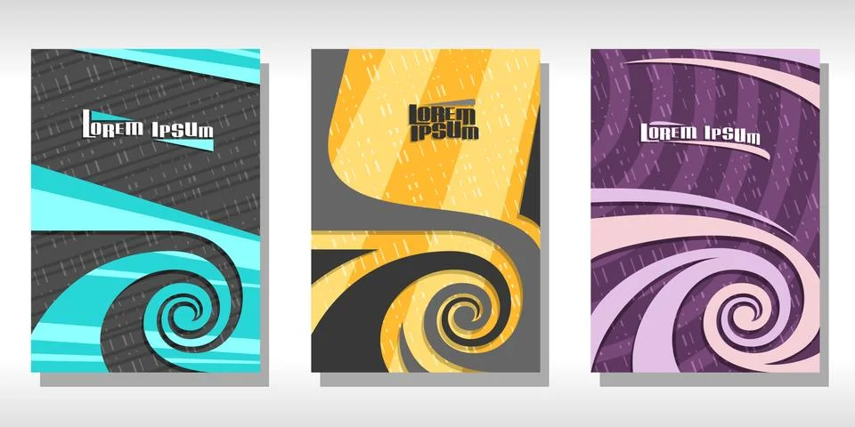 Vector set of colorful Covers Stock Illustration