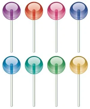 Vector set of colorful lollipops Stock Illustration