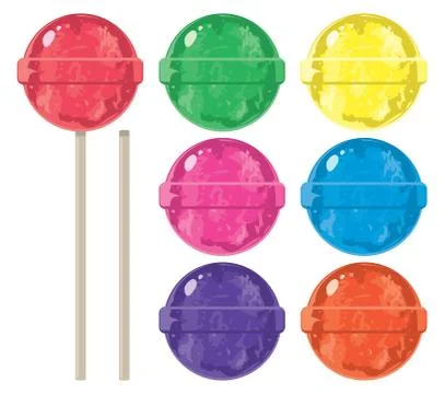 Vector set of colorful lollipops Stock Illustration