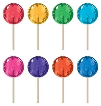 Vector set of colorful lollipops Stock Illustration