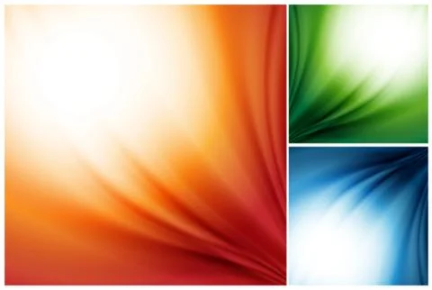 Vector set of colorful silk backgrounds Stock Illustration