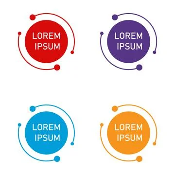 Vector set of colorful speech bubbles as sticker labels tags for message design Stock Illustration