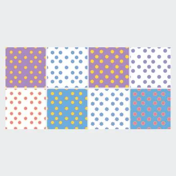 Vector set of colorful star shape patterns イラスト素材