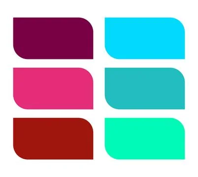 Vector set of colorful sticker speech bubbles for web design Ilustración de archivo