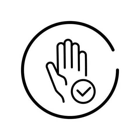 Vector. Set of contour linear icons of hand washing, hand hygiene Stock Illustration