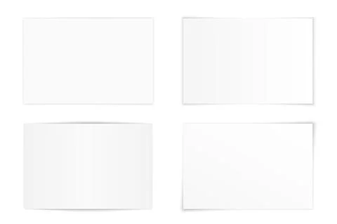 Vector set of curved photo frames Stock Illustration