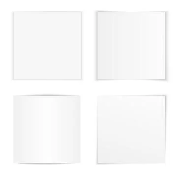 Vector set of curved square photo frames 库存插图