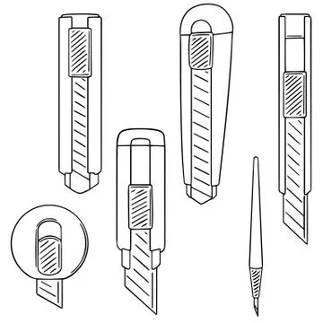 Vector set of cutter Stock Illustration