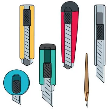 Vector set of cutter Stock Illustration