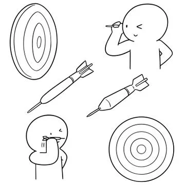 Vector set of dart Stock Illustration