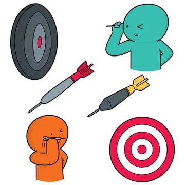 Vector set of dart Stock Illustration