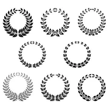 The vector set of decoration branches Stock Illustration