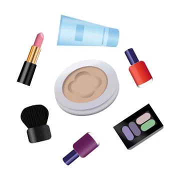 Vector set of decorative cosmetics Stock Illustration