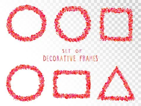 Vector set of decorative frames. Stock Illustration