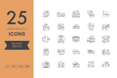 Vector set of Delivery Service icons Stock Illustration