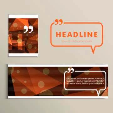 Vector set for design in abstract style Stock Illustration