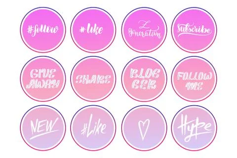 Vector set design colorful templates and emblems social Stock Illustration
