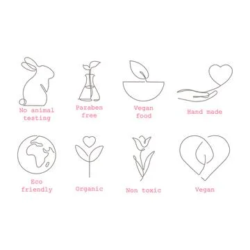 Vector set of design elements, logo design template, icons and badges for nat Stock Illustration