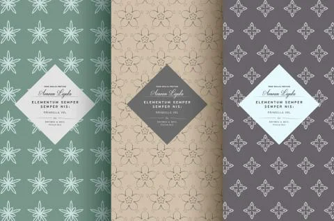 Vector set of design elements seamless Stock Illustration