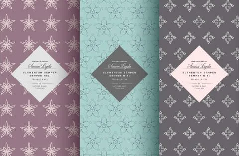 Vector set of design elements seamless Stock Illustration