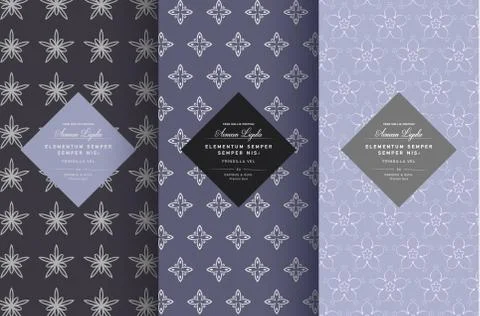 Vector set of design elements seamless Stock Illustration