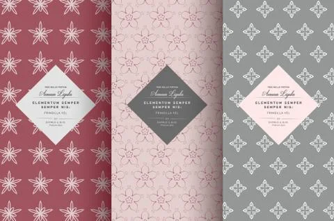 Vector set of design elements seamless Stock Illustration