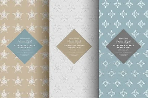 Vector set of design elements seamless Stock Illustration