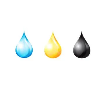 Vector set of different drops Stock Illustration