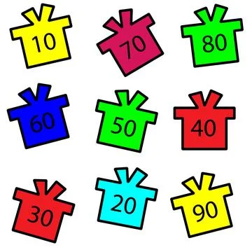 Vector set of different gift boxes. Flat design.Special offer sale discount.. Stock Illustration