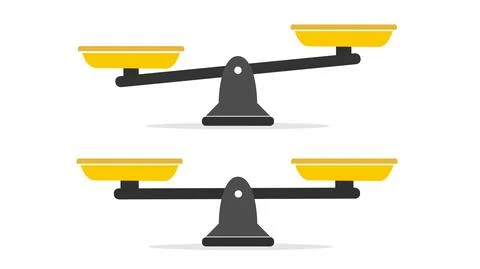 Vector of set of different scales in a flat design on white background. Stock Illustration