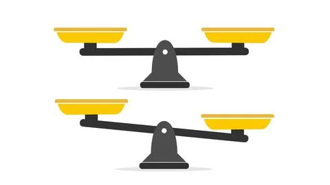 Vector of set of different scales in a flat style on white. Illustrazione stock