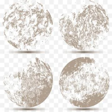 Vector set of different striped 3d grunge spheres Stock Illustration