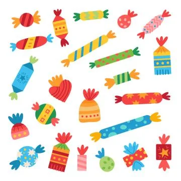 Vector set of different sweets chocolate candy Stock Illustration