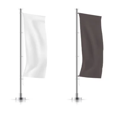 Vector set of different types banner flag Stock Illustration