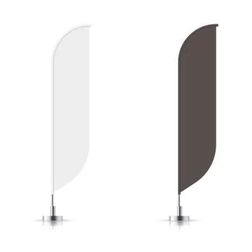 Vector set of different types banner flag Stock Illustration